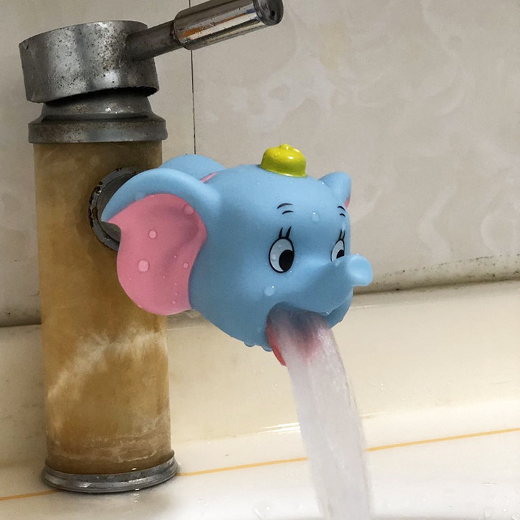 Picture of Cartoon children's hand washing extender splash-proof water guide sink baby hand washing aid faucet extension hand washing device