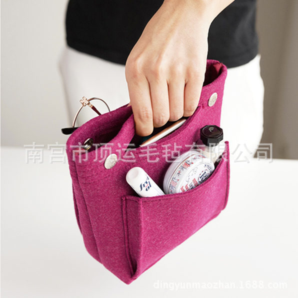 New Felt Cosmetic Bag Multi-functional Storage Bag Felt Hand Treading Bag Small Dumpling Learning Utensils Storage Bag