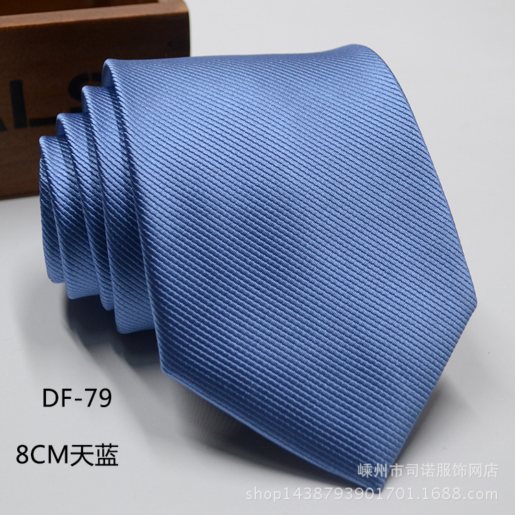 Picture of Tie business formal men's tie polyester yarn Arrow 8cm business tie