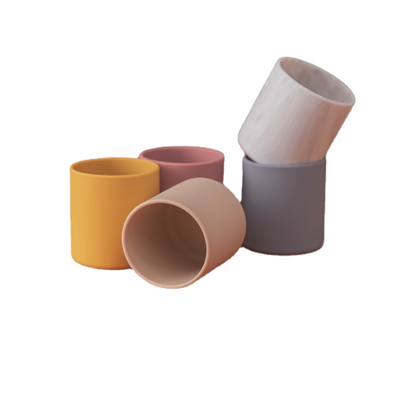 Picture of Infant Grade Silicone Drop-resistant Baby Water Cup Candy-colored Open Children's Water Cup High Temperature Resistant Baby's Learning Cup