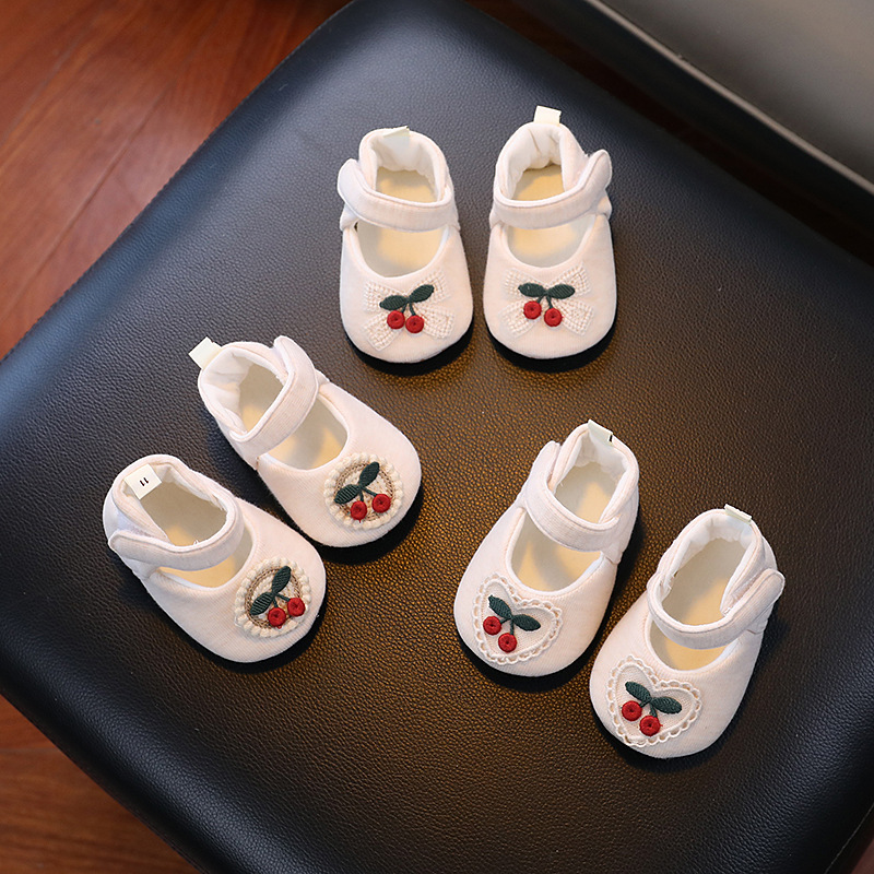 Baby Girl Baby Shoes Spring and Autumn Thin Cotton Princess Shoes Cute Soft Sole Toddler Shoes Non-slip for 0-3-15 Months
