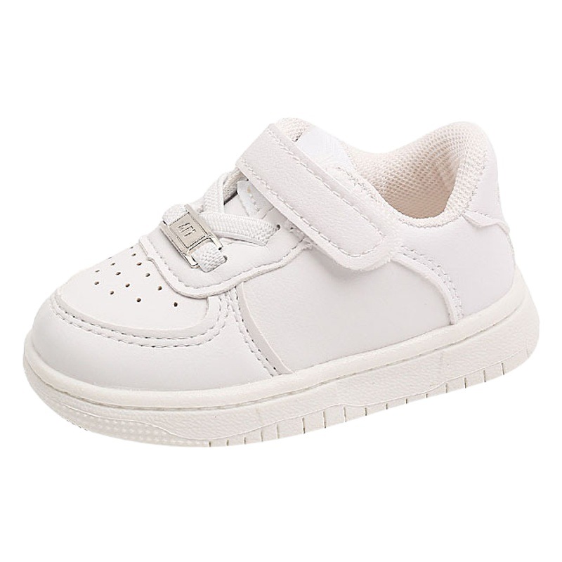 Children's baby sneakers spring and autumn boys' shoes toddler shoes soft bottom non-slip girls' breathable sports white shoes 1-6 years old