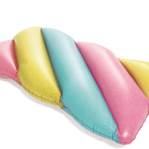 Picture of Cross-border spot 43187 candy color cotton candy adult water inflatable floating island clouds rainbow floating bed floating row
