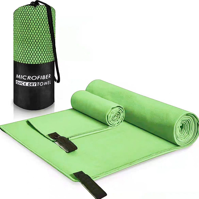 Picture of Quick-Drying Beach Towel Multi-Color Portable Quick-Drying Fitness Sports Towel Outdoor Beach Towel Mesh Bag