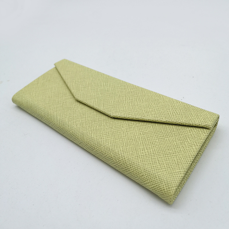 Picture of Triangular Wallet Style Foldableable Sunglasses Case Optical Glasses Case Supply Printable Logo in Stock