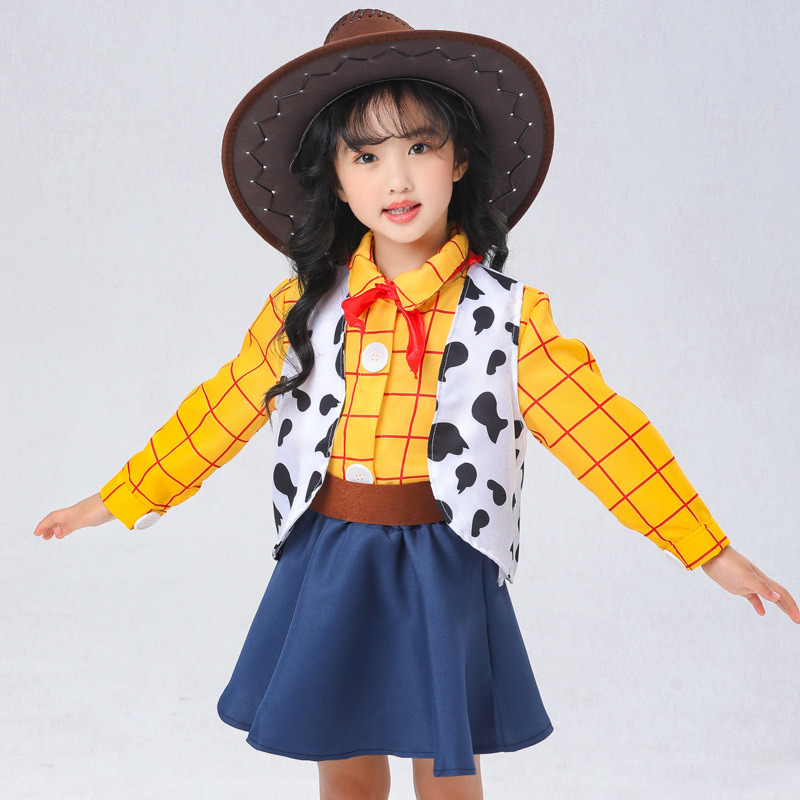 Picture of Foreign trade supply Woody playing clothes children's Woody cos Toy Story Animation Game clothes a generation of hair