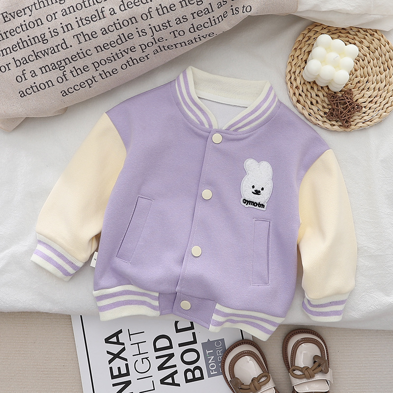 Picture of Girls' Autumn Long Sleeve Coat Trendy New Arrival Baby Boys' Stylish Fashionable Three-Dimensional Rabbit Head Cardigan Long Sleeve Coat