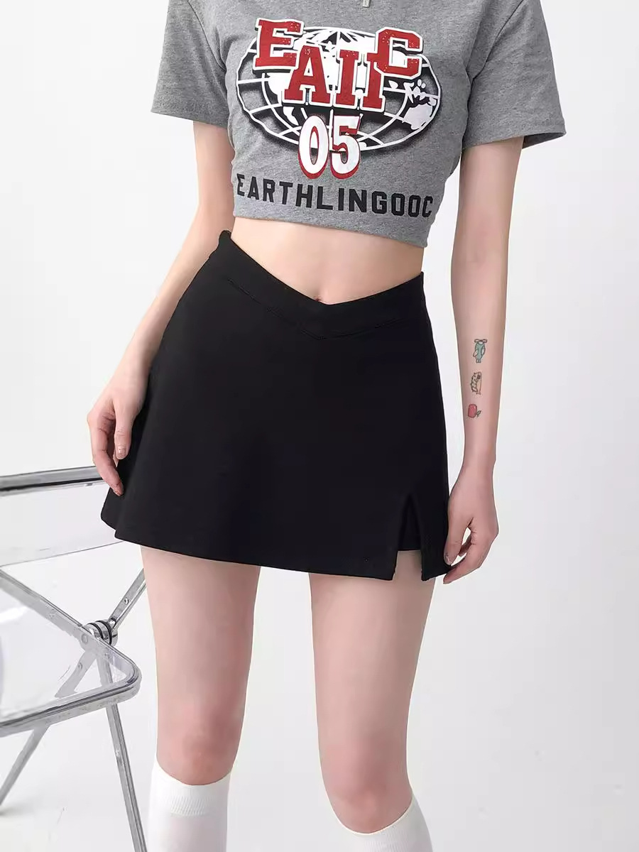 Small Sexy Anti-glare A- line Short Skirt Women's Summer 2024 New Pure Desire Hot Girl High Waist Half Skirt
