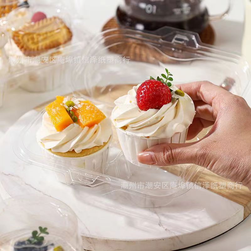 Cupcake Packaging Box Cupcake Box Egg Tart West Point Disposable Transparent Picnic Blister Packaging Box