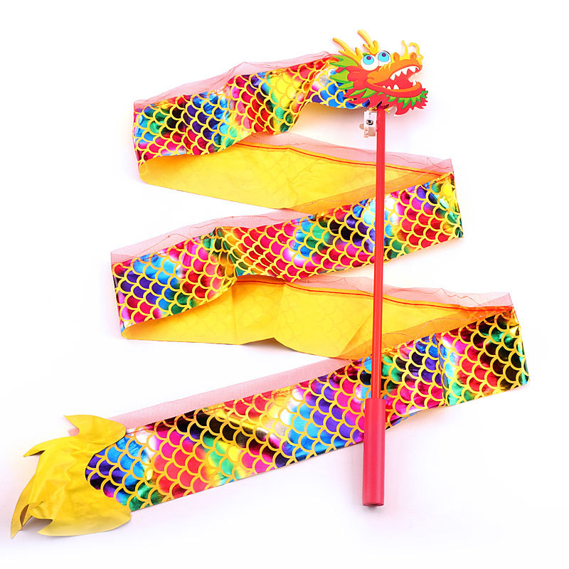 Picture of Luminous Dragon ribbon dance dragon lantern ribbon children dragon lantern performance props luminous toys dance gymnastics