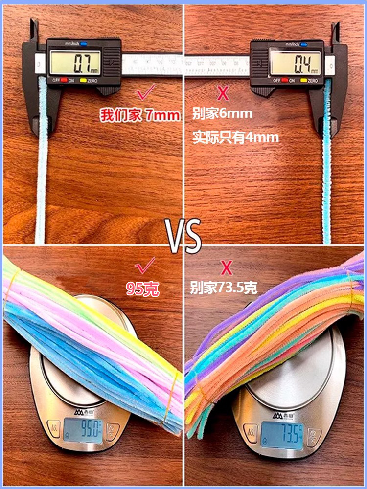 Picture of Extra dense twist stick bouquet handmade DIY headband hair root material bag Niu Niu stick plush encryption ultra-dense wool strip