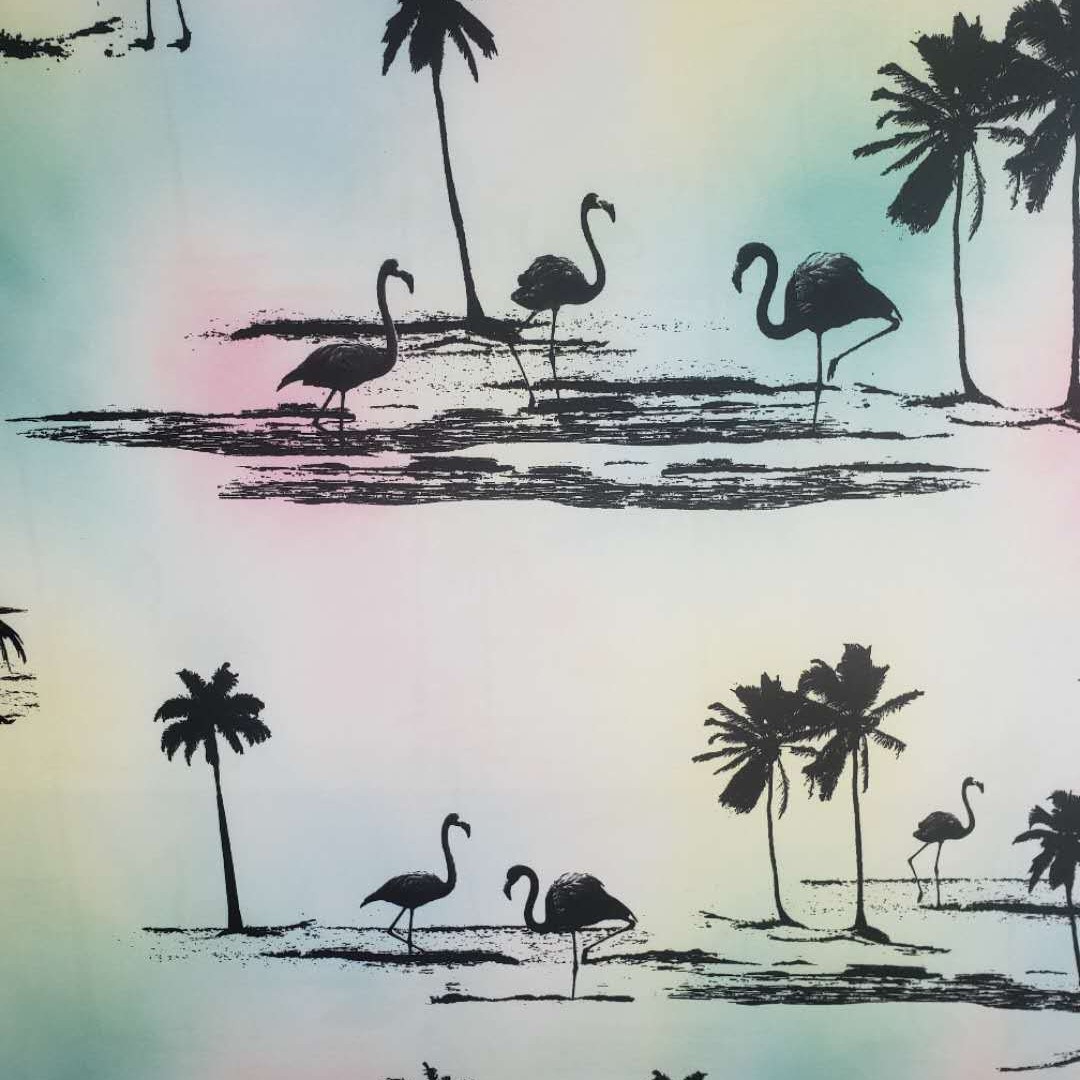 Peach Skin Scattered Printed Fabric, Flat Peach Fabric, Reactive Printed Pants, Casual Wear, Work Clothes Fabric