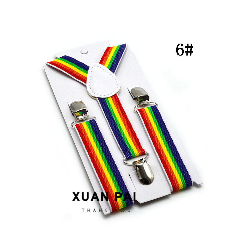 Picture of Children's 2.5cm Strap Clip Vintage Striped Series Boys and Girls Universal Suspender Belt Baby Autumn and Winter Pants Clip