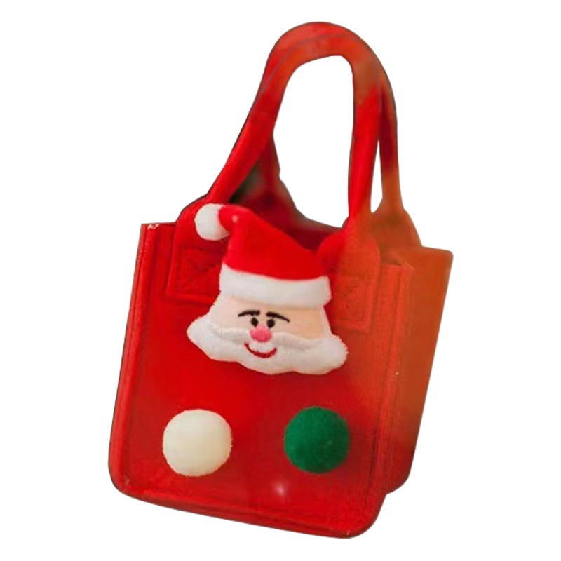 New Christmas gift bag Christmas Eve tote bag children's candy bag felt cartoon gift bag can add logo