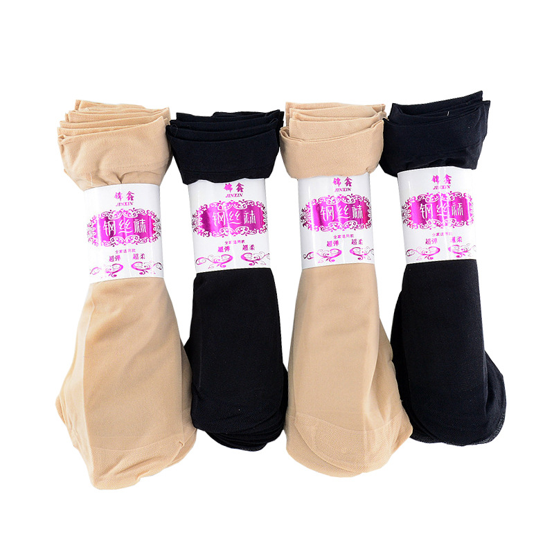 Picture of Factory summer ladies thin core-spun silk chili short stockings wear-resistant reinforcement anti-off steel wire socks wholesale