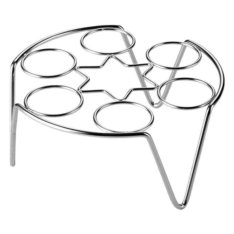 Picture of Stainless Steel Egg Steaming Rack Cooking Supplies High Foot Water-proof Steaming Rack Egg Cooking Rack Steaming Tray Multifunctional Kitchen Steaming Rack