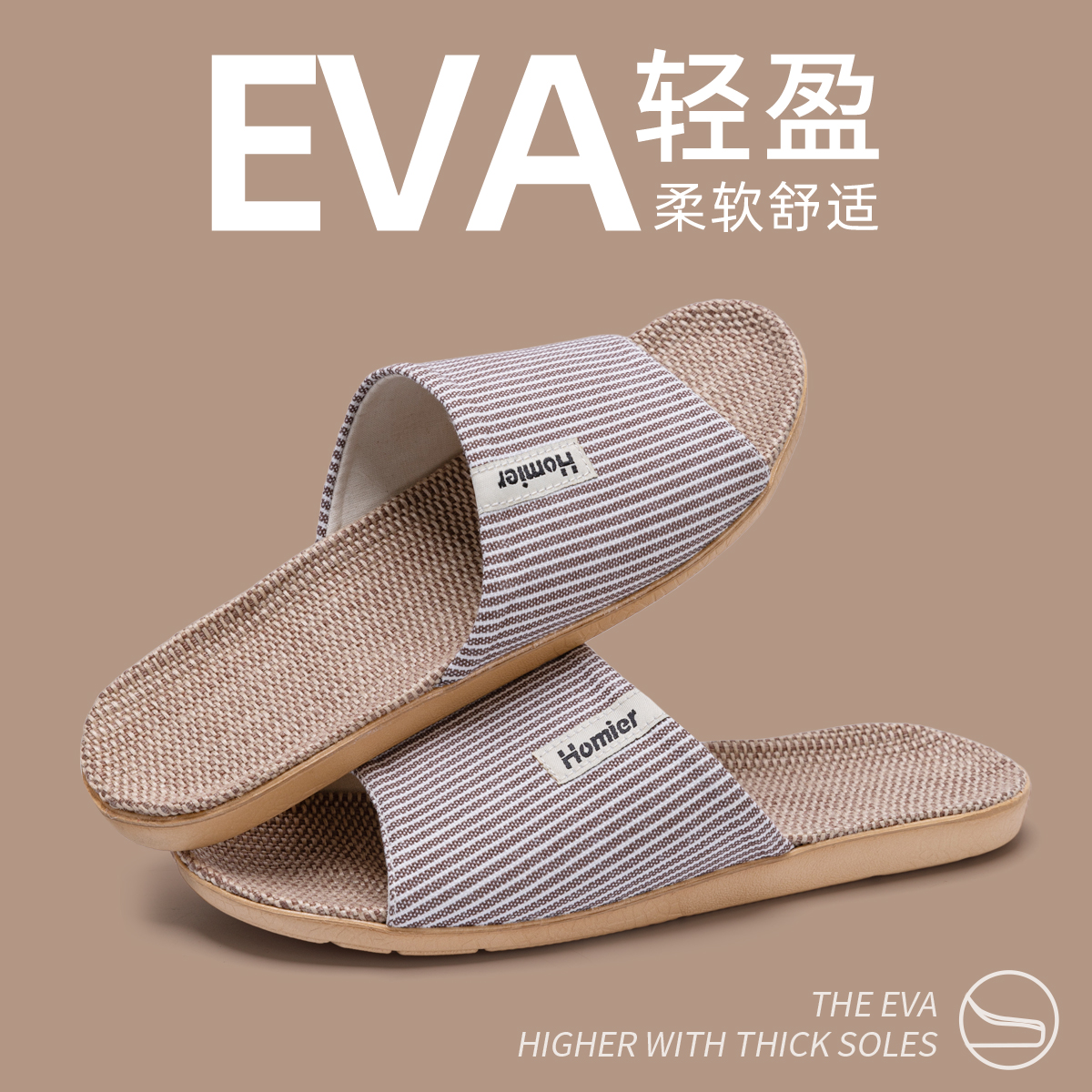 Picture of Linen Slippers for Men for Outer Wear All Year Round 2025 New Breathable Sweat-Absorbent Silent Non-Slip Cotton and Linen Slippers for Women