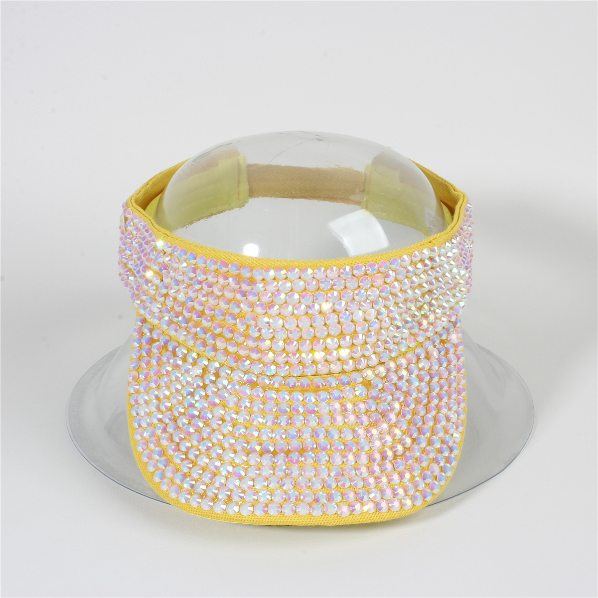 Picture of Cross-border Foreign Trade Summer Women's Point Drill Anti-purple Roof Outside Line Face-shading Sunscreen Solid Color Diamond Sunlight Empty Hat