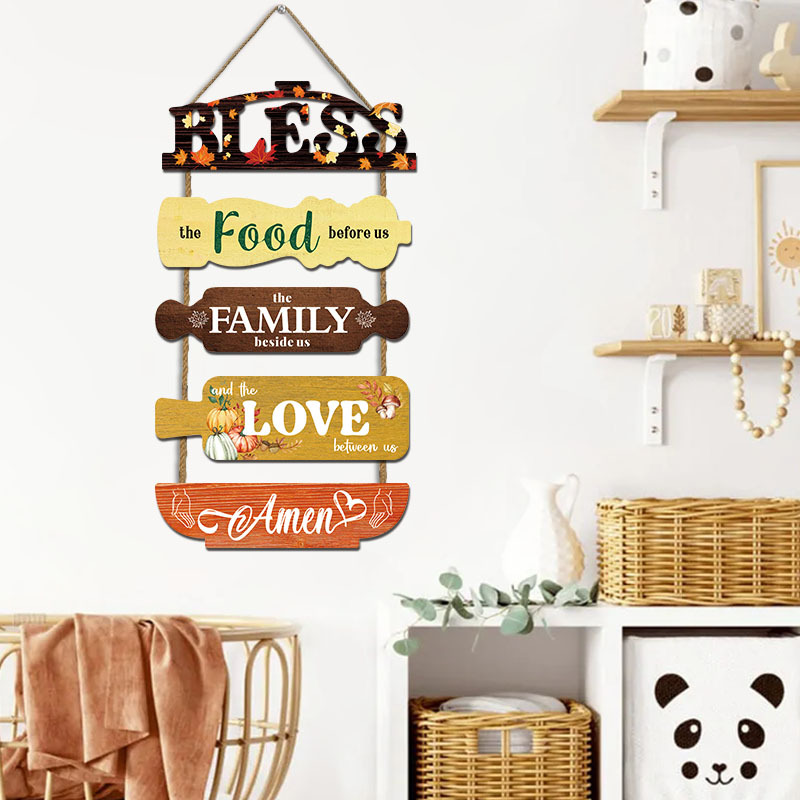 Picture of Cross-border American Country Wooden Listing Home Decoration Living Room Background Wall Decoration Wooden Plate Wooden Painting Mural Door Hanging