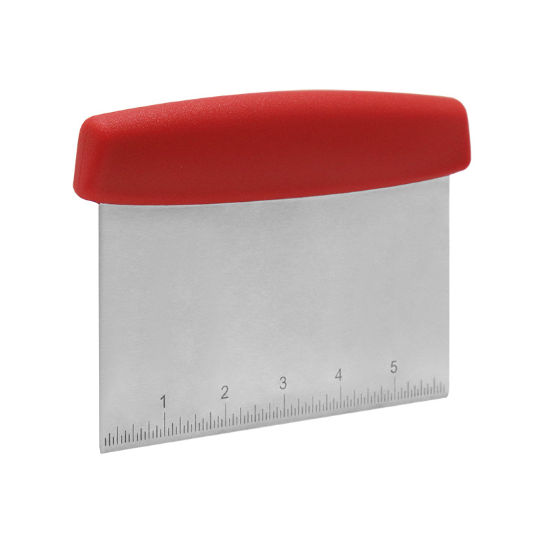 Picture of Spot with scale cutting scraper semicircular household flour cutting kitchen scraper stainless steel cake spatula