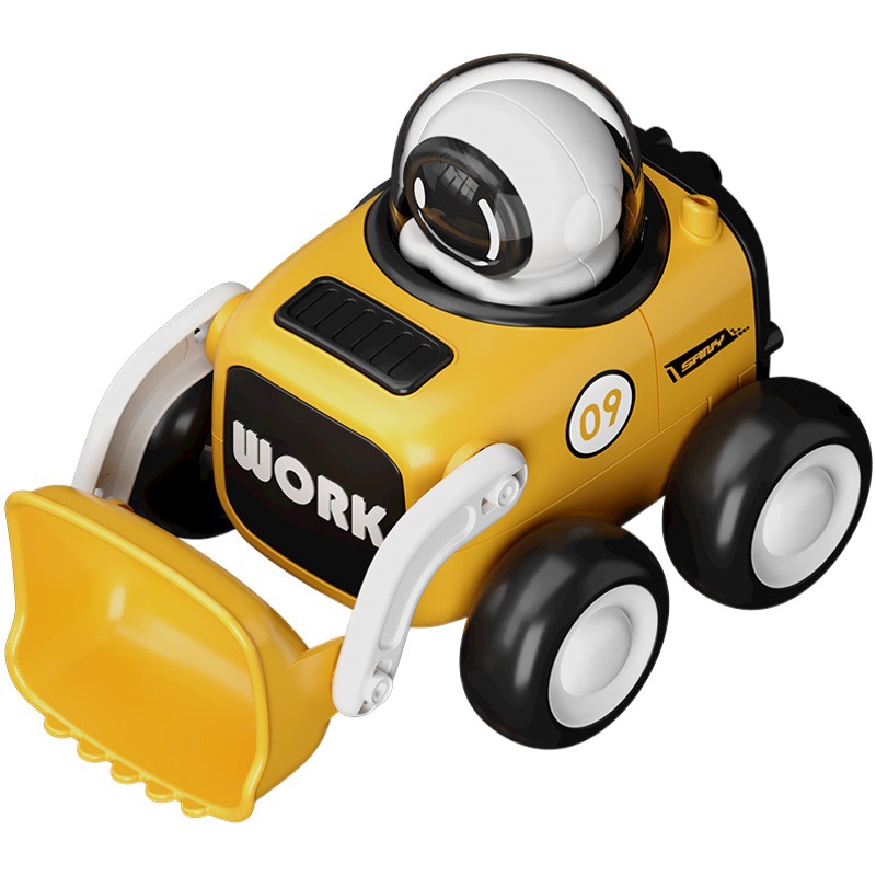 Cross-border hot pressing with whistle astronaut inertial vehicle engineering vehicle excavator earth pushing vehicle toy car toy car