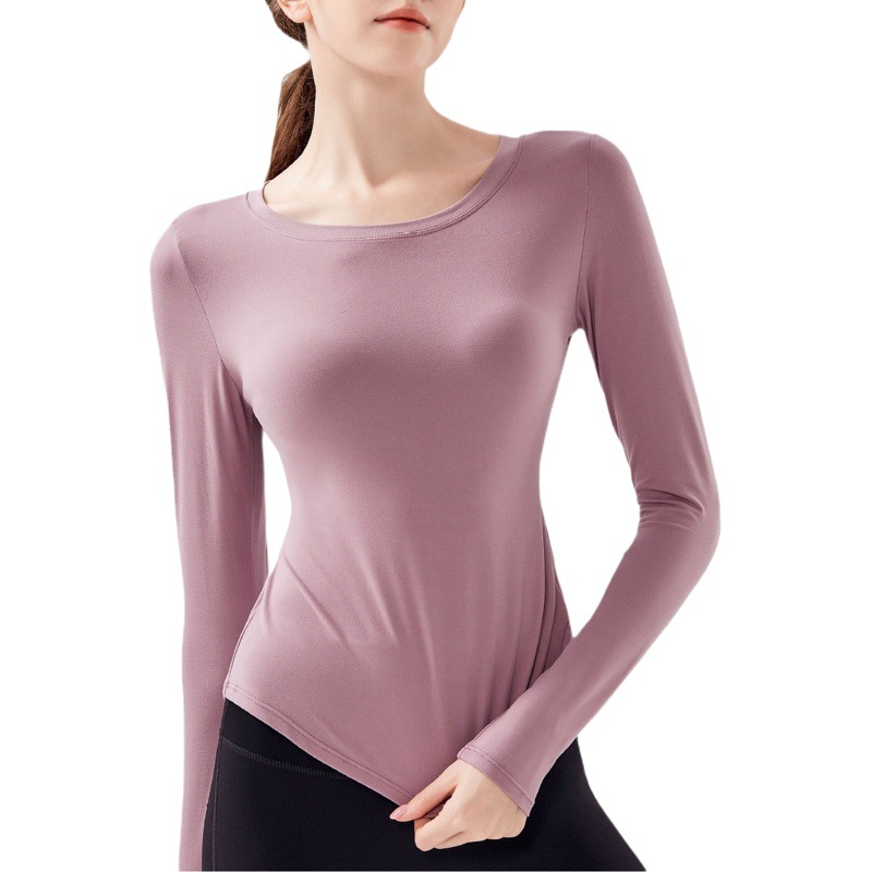 New Professional Quick-Drying Yoga Beautiful Back Long-Sleeved Top with High Elasticity and Naked Back Cut Out Slim Sports Fitness Clothing for Women