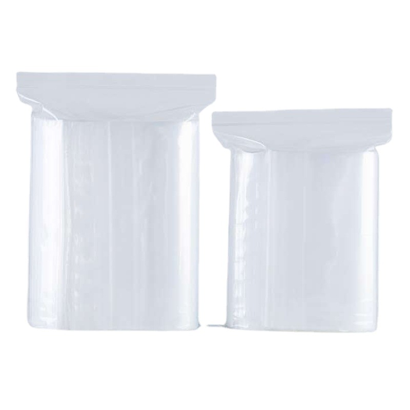 Transparent Pe Ziplock Bag Clothing Food Packaging Bag Thickeneded Plastic Zipper Sealed Bone Bag Flap Pocket Pants Spot Wholesale