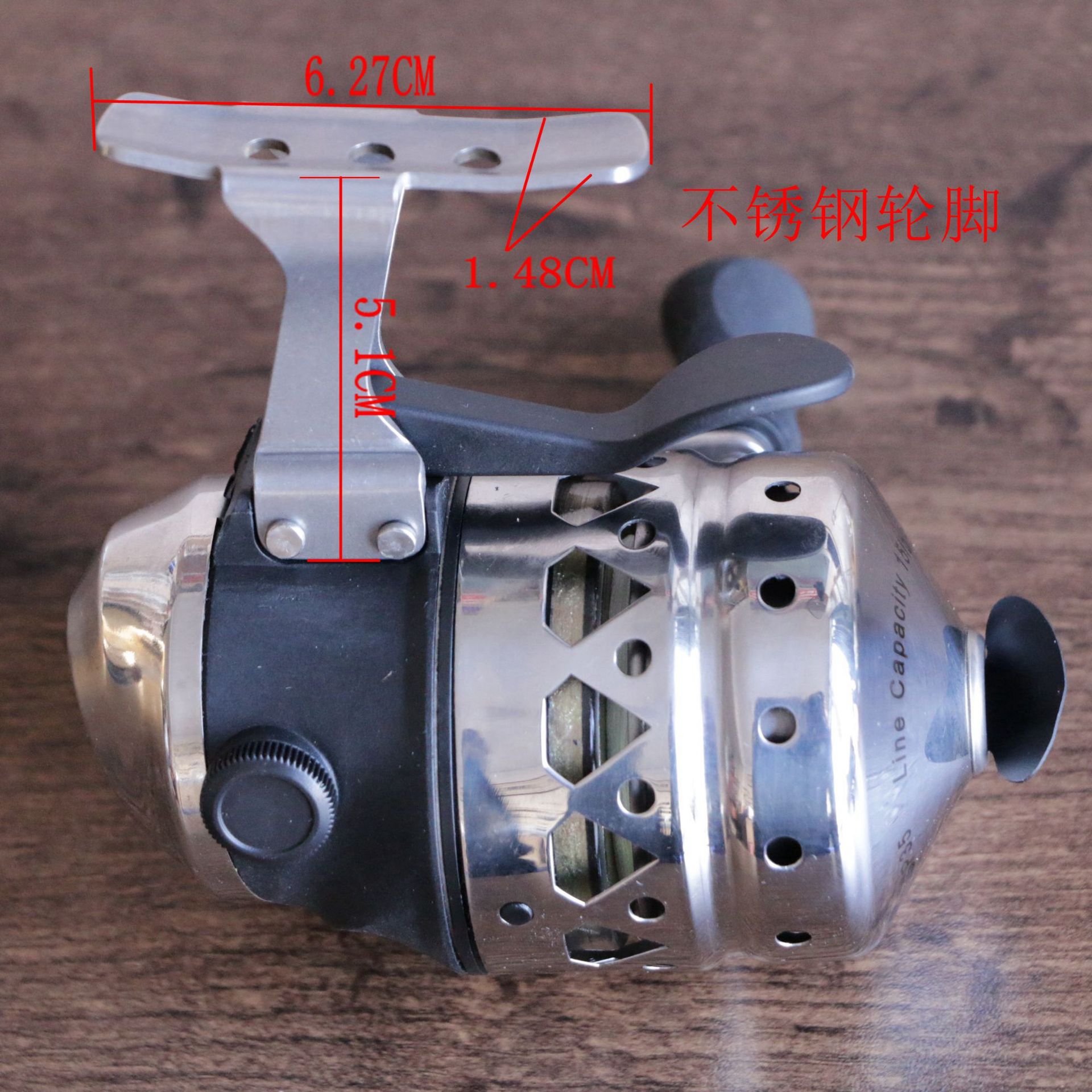 Picture of Cross-border Pisces Fortress Metal Stainless Steel Fish Shooting Wheel SC35 Fishing Wheel SP35 Road Asian Wheel Handbrake Line Fishing Wheel