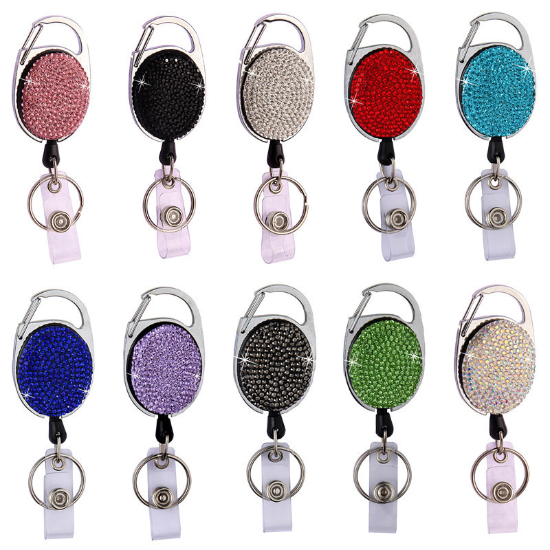 Manufacturer Supplies Clay Easy-Pull Buckle, Easy-Pull Metal Telescopic Keychain, Egg-Shaped Oval Id Buckle Buckle