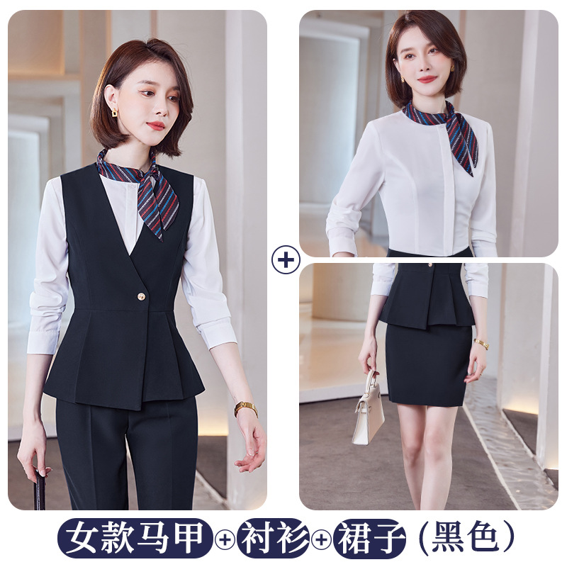 Picture of Beautician work clothes female front desk work clothes female slimming professional suit female fashion temperament autumn and winter stewardess work clothes