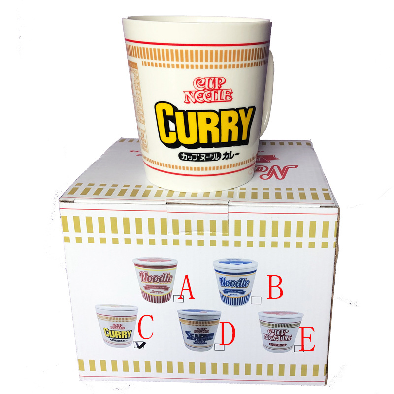 Creative mixed flavor Cup Noodles instant noodles shape mug ceramic cup with lid subnet red water cup instant noodles