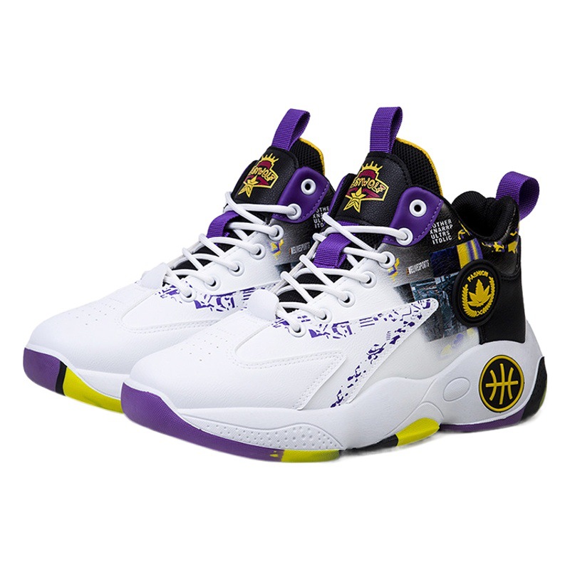 Men's Shoes Summer Breathable Sports Sports Sports Shoes Autumn Youth Sports Running Students High-top Elevated Basketball Tide Shoes