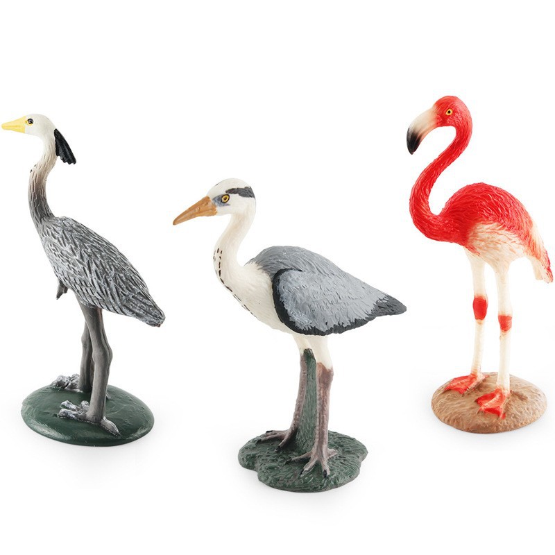 Picture of Cross-border Children's Puzzle Cognitive Simulation Flamingo Heron Crane Desktop Bird Bird Model Static Ornament Toy