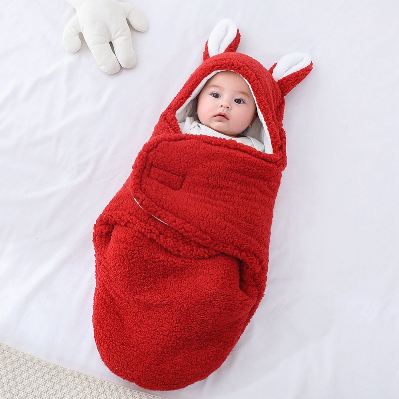 Picture of Coated Baby Newborn Baby Sleeping Bag Anti-Scare Swaddling Baby Supplies for Newborn Baby in Autumn and Winter
