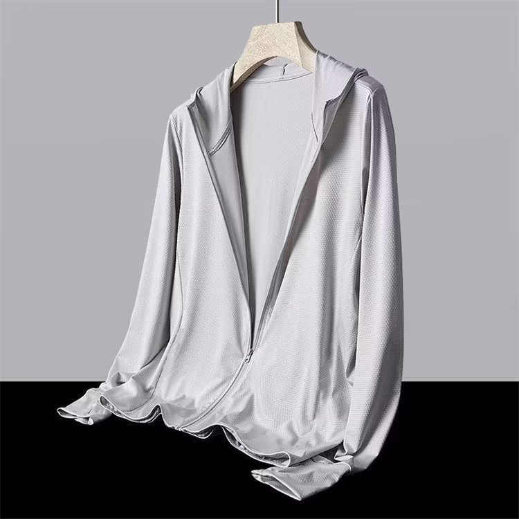 Picture of 2024 Hooded Sun Protection Clothing Men's and Women's Summer Ice Silk Mesh Thin Breathable Outdoor Fishing Sun Protection Clothing Couple's Jacket