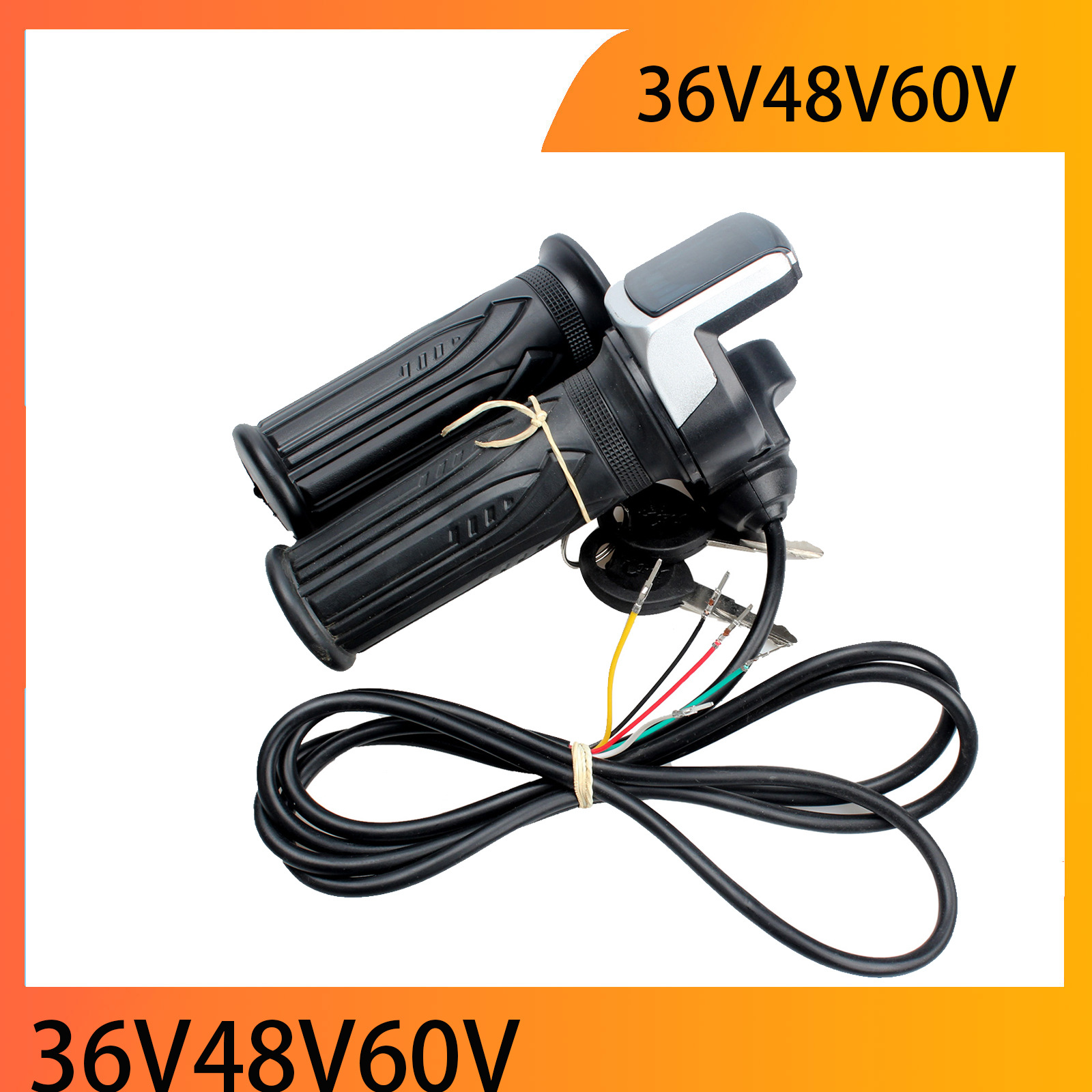 36V48V60V electric vehicle LCD turn handle power display acceleration throttle handle with lock button governor power