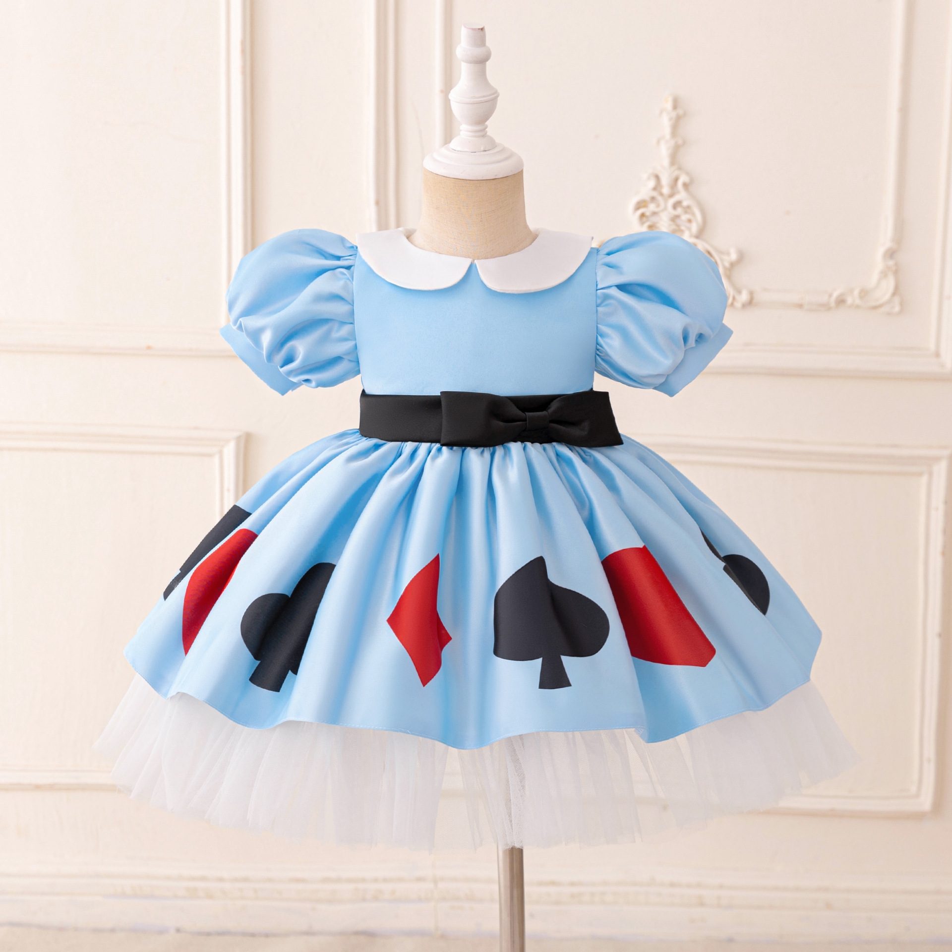 Japanese Anime Cosplay Dress Alice in Wonderland Series Playing Cards Maid Costume Princess Dress