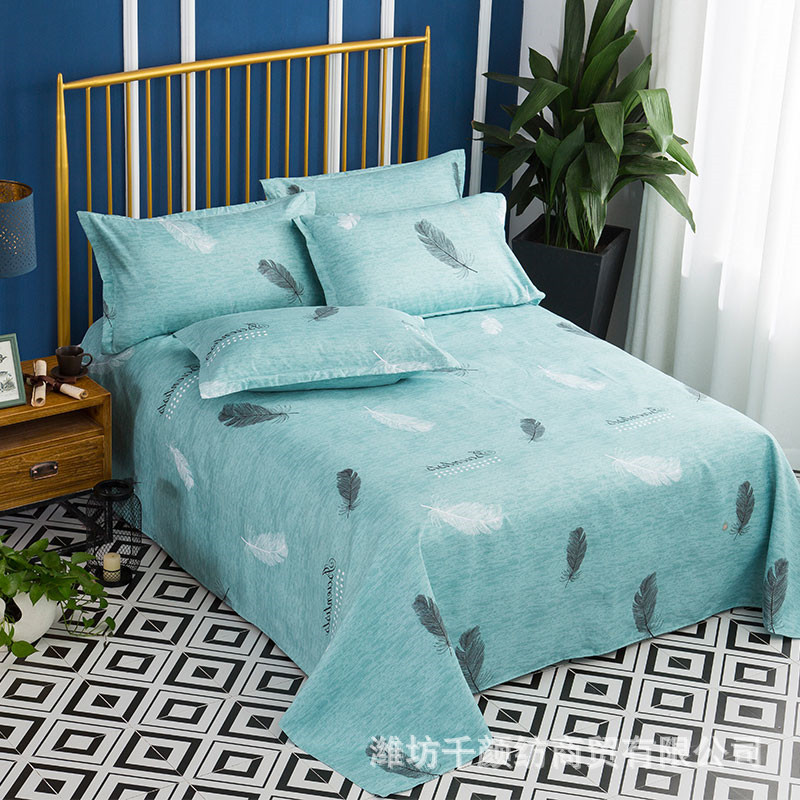 Picture of Factory Bed Sheets Thickened Scrub Bed Sheets Single Piece Student Dormitory Bed Sheets Scrub Bed Sheets for Single Bed