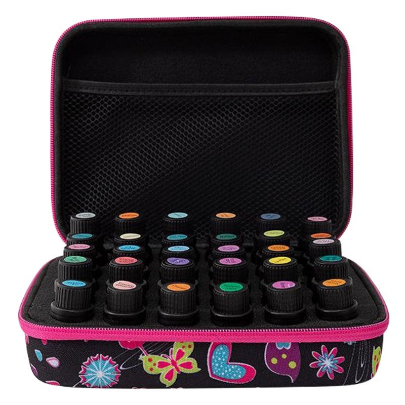 Li Yang factory wholesale printing black butterfly 30 pack/30 15ml oil bottle storage bag portable