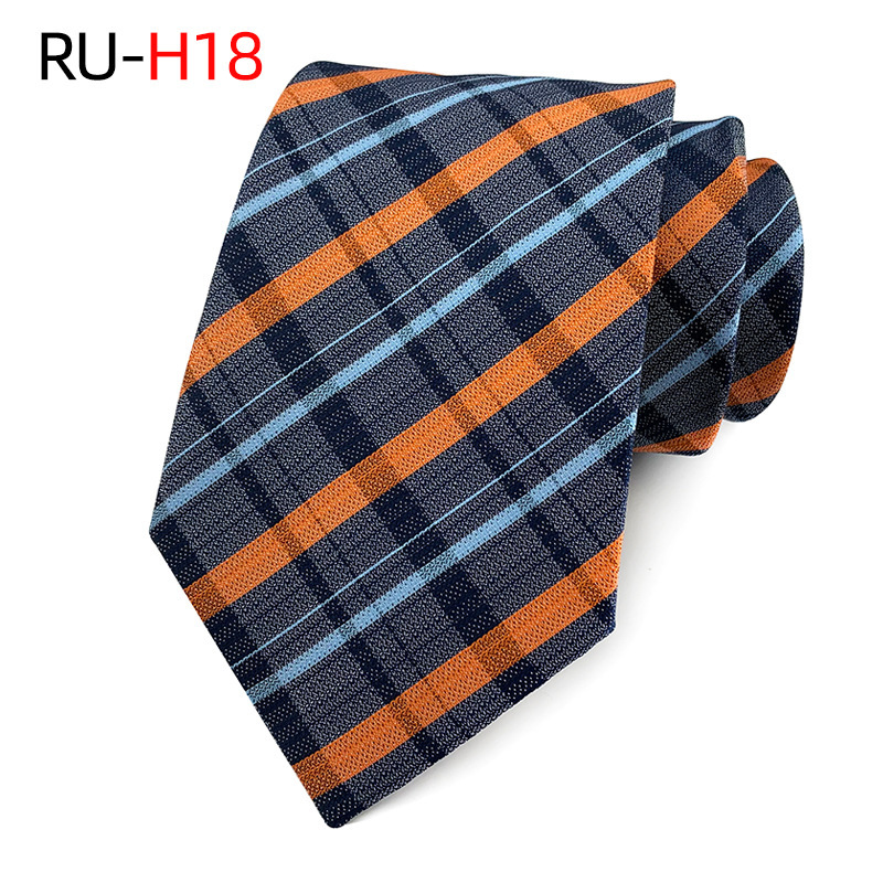 Picture of Tie Men's British Vintage Brown khaki brown Plaid Business Casual Striped Red Wedding Tie