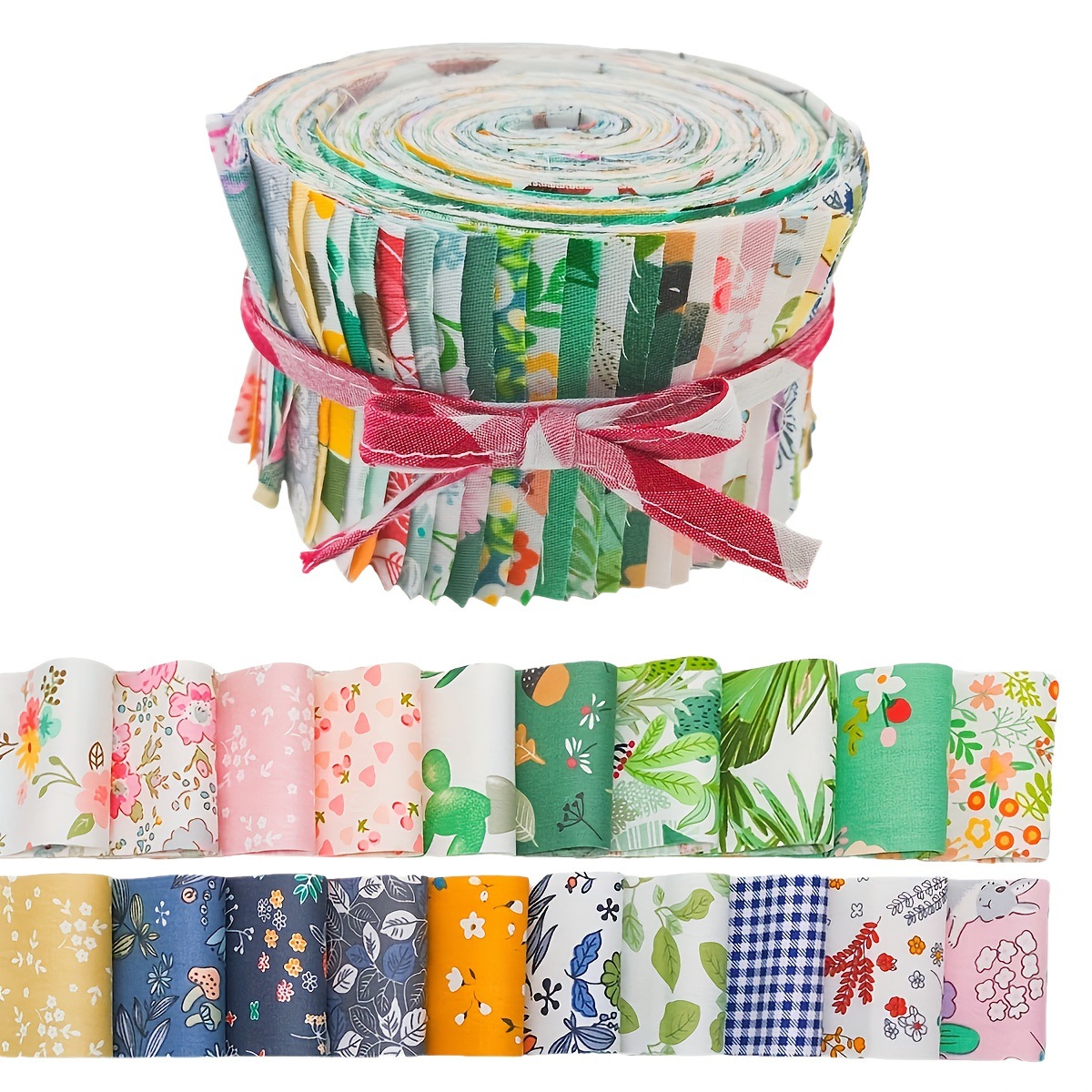 50 pice jelly roll fabric different pattern twill cotton fabric patchwork handmade cotton quilted fabric