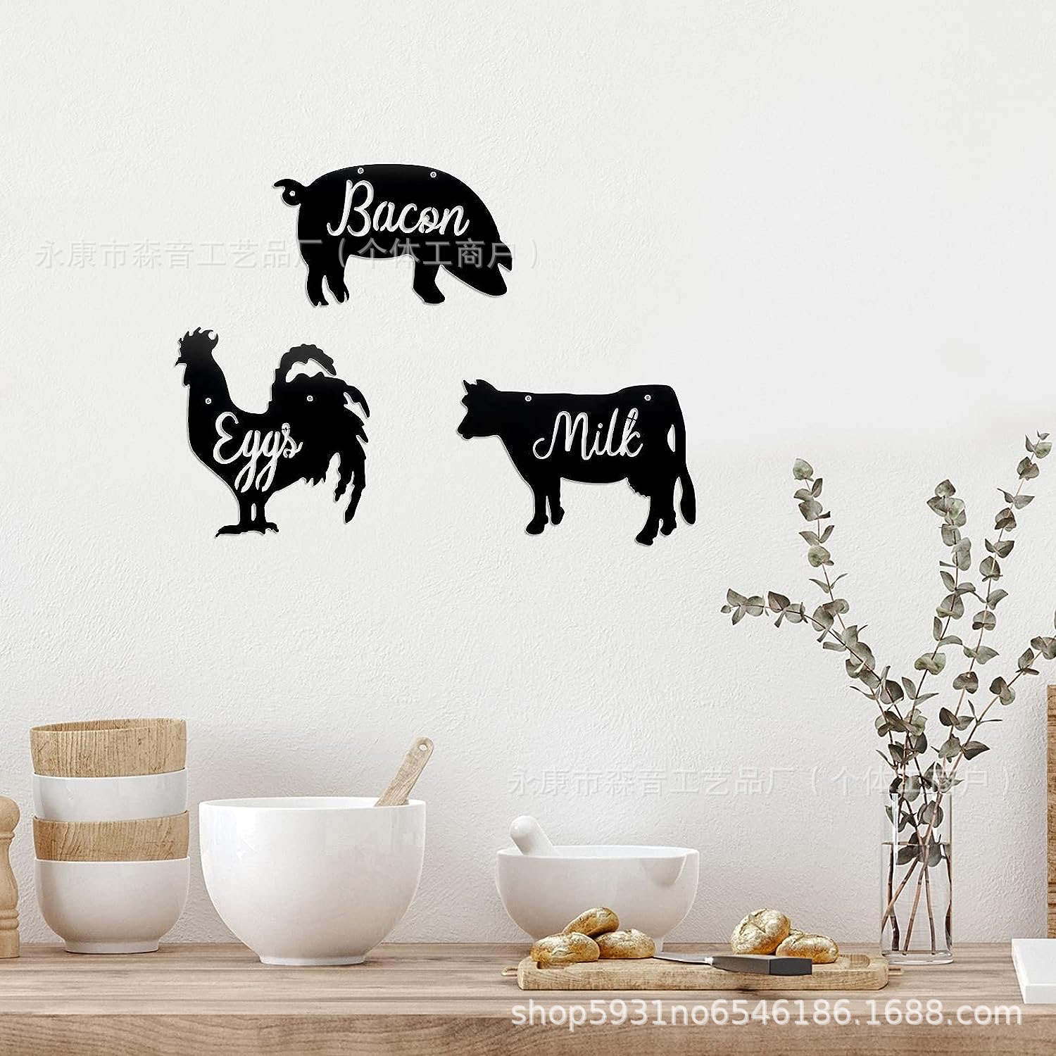 Picture of Wall decoration crafts pendant animal combination Laser cutting silhouette cross-border exclusive for Amazon hot sale
