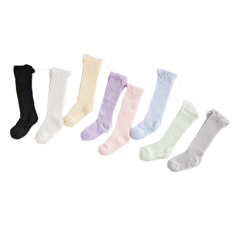 Picture of Summer mesh breathable baby socks knee air conditioning mosquito socks 0-1-2-3 years old children high tube baby stockings