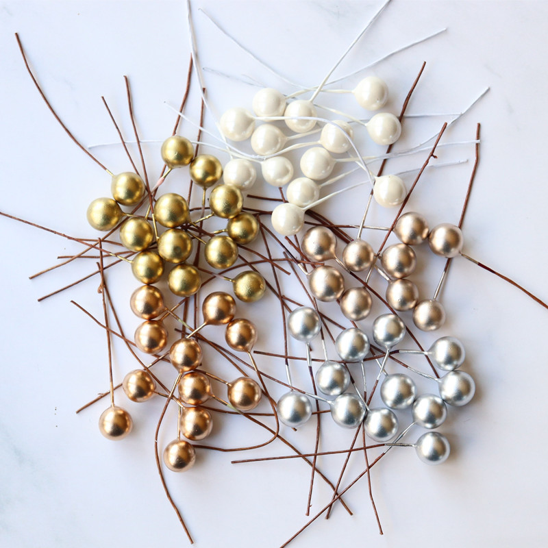 Creative simulation 10mm metallic Berry Christmas gift accessories Berry DIY craft plant Berry ornaments