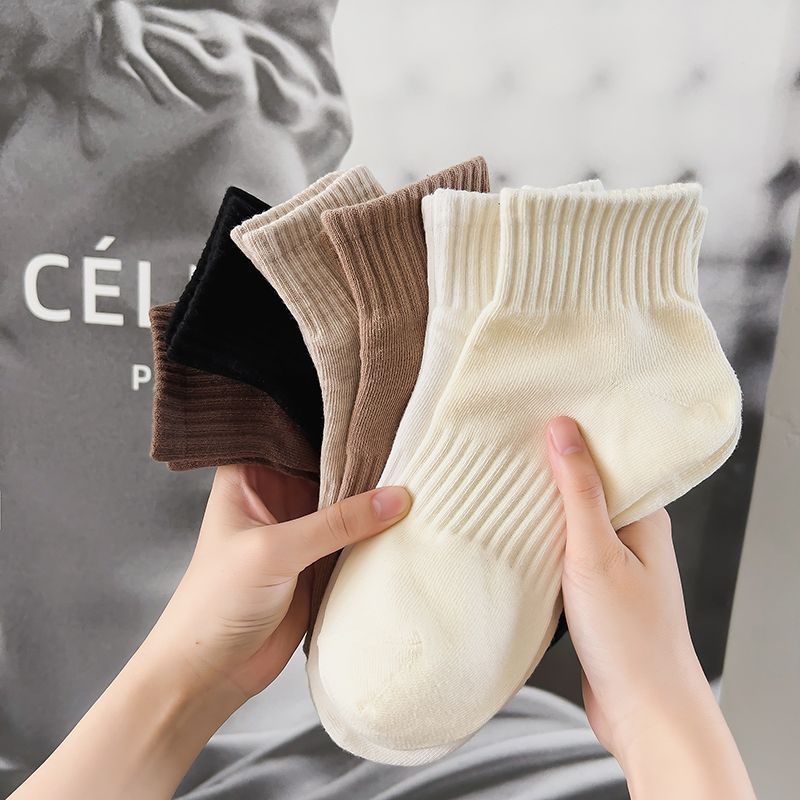 Picture of Solid Color Socks Women's Trendy All-match Boat Socks Macaron Color Short Socks Simple Short Socks Student Sports Socks Cotton Socks