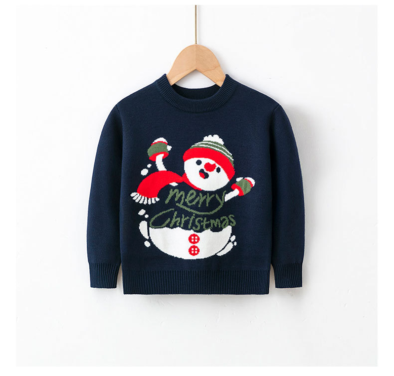 Picture of 2023 Europe and the United States new children's Christmas sweater children's clothing girls boys autumn and winter cartoon pullover sweater