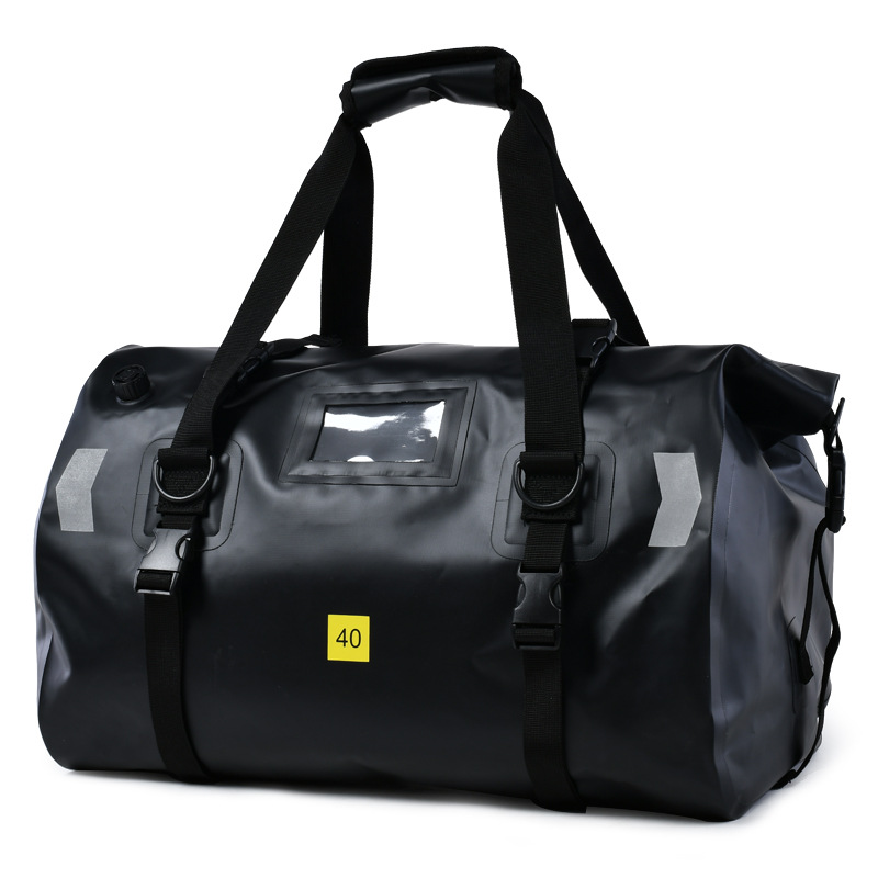 Picture of Waterproof Bag PVC Large Capacity Tail Bag Riding Backpack Packing Bag Motorcycle Camping Storage Bag Foreign Trade Motorcycle Back Seat Bag