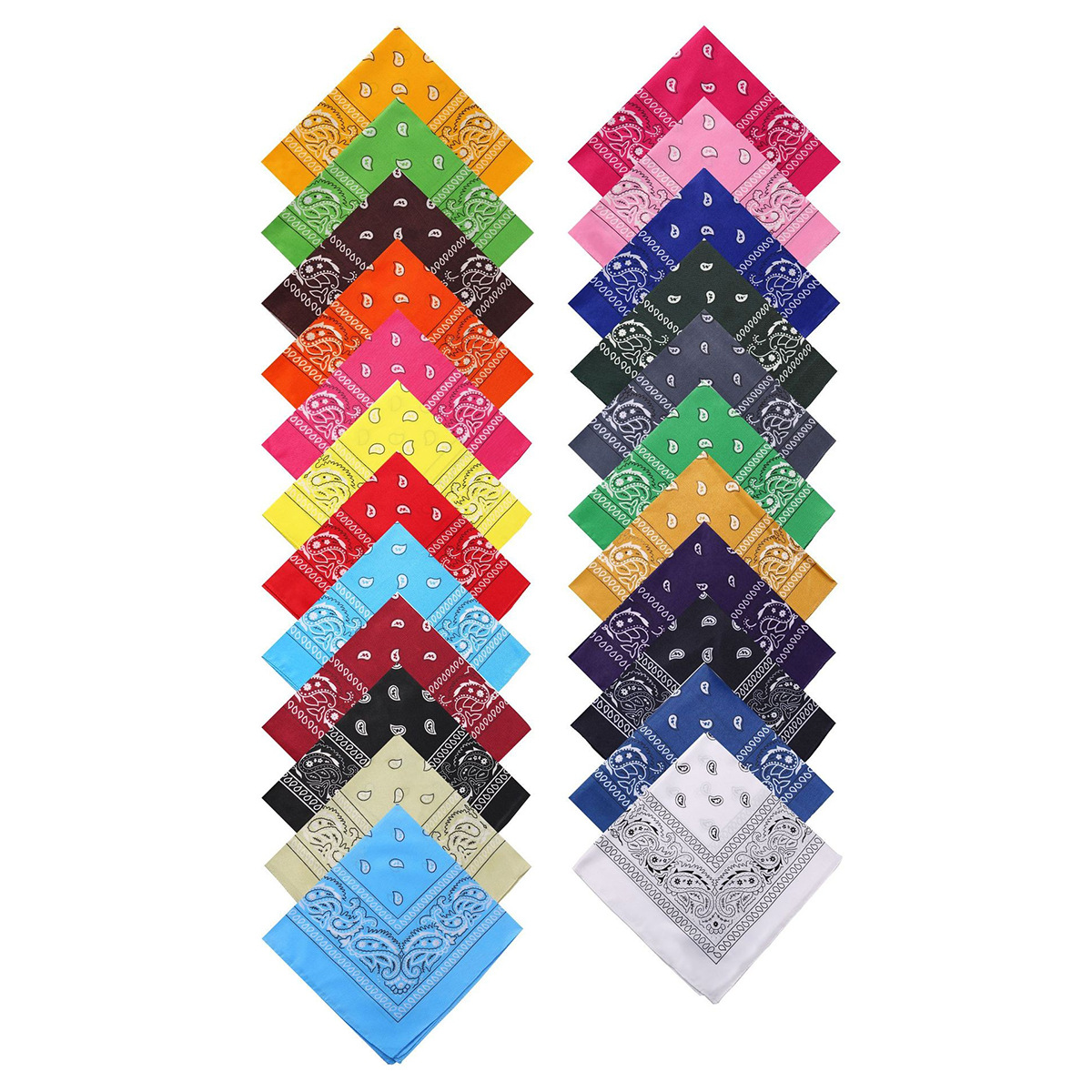 Picture of Amazon Europe and America Outdoor Riding Multifunctional Turban Cashew Flower Square bandana Magic Turban