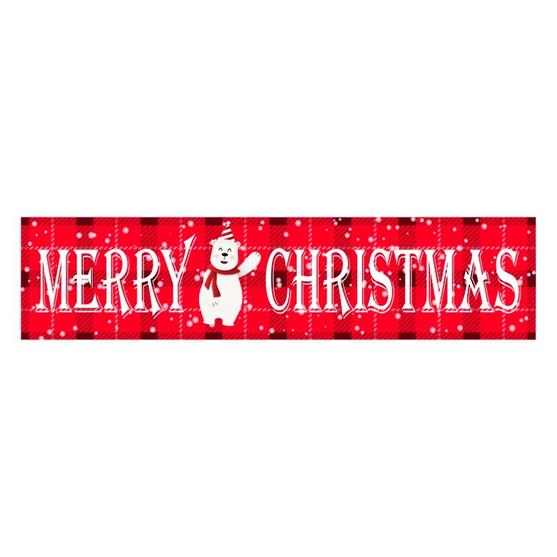 2025 Amazon Cross-Border Banner Custom Holiday Decoration Party Courtyard Decoration Flag Christmas Banner Customization