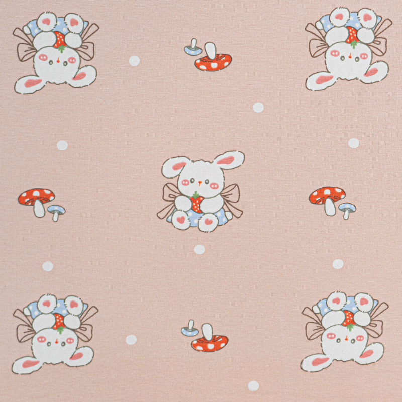 Picture of Lycra Cotton Pull Frame Spandex Jersey Printed Infant Stretch Knitted Cloth Children's Underwear T-Shirt Short-Sleeved Fabric